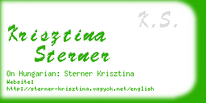 krisztina sterner business card